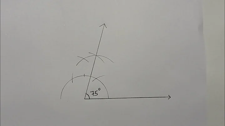 75 डिग्री का कोण कैसे बनाएँ परकाल से , How to construct 75 degree angle ,