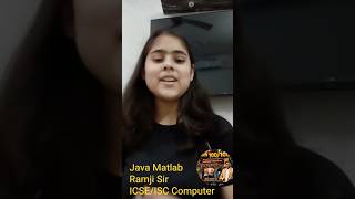 How Shrestha Nigam Scored 100/100 in ISC Computer| Java Matlab Ramji Sir #viral #icse #isccomputer