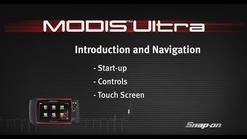 Setup & Controls MODIS™ Ultra Pt  111 Snap on Training Sol