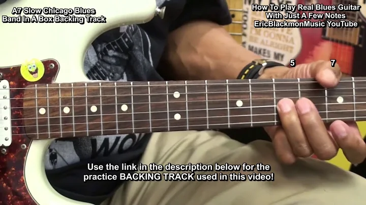 How To Play  SLOW A7 BLUES Guitar Solo With 4 NOTES @EricBlackmonGui...