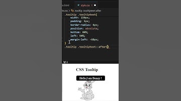 How to create CSS Tooltip ? #shorts #css #tooltips