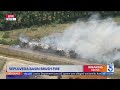 Brush fire erupts near L.A. golf course