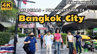 [4K HDR] 🔥 Bangkok City Walk | Lat Phrao to Phahonyothin 24 | Thailand Street Tour