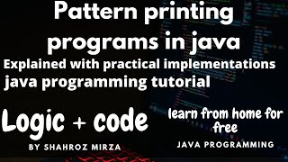 Java Tutorial 2020 | Star Pattern printing program | Nested Loop Practice | CS Community