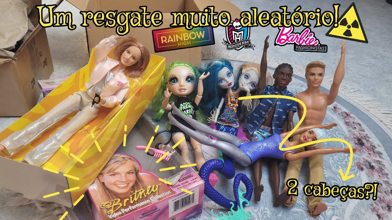Bonecas de Todo tipo! 🥗 Monster High de 2 cabeças, Britney Spears, Rainbow High e Ken Fashionistas 🤯