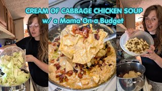 🍲 CREAM OF CABBAGE CHICKEN SOUP!
