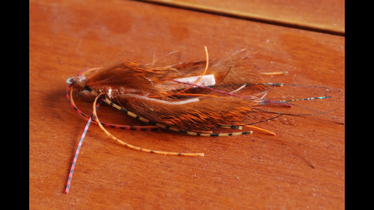 Bad Bass Crawdad Fly - A skirted jig type fly used to fish cover 