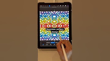 Creating a rainbow color seamless pattern design in Procreate. #art #procreate #seamlesspattern