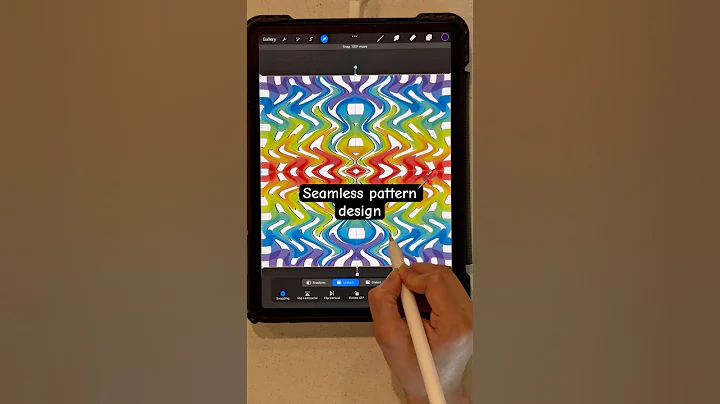 Creating a rainbow color seamless pattern design in Procreate. #art #procreate #seamlesspattern