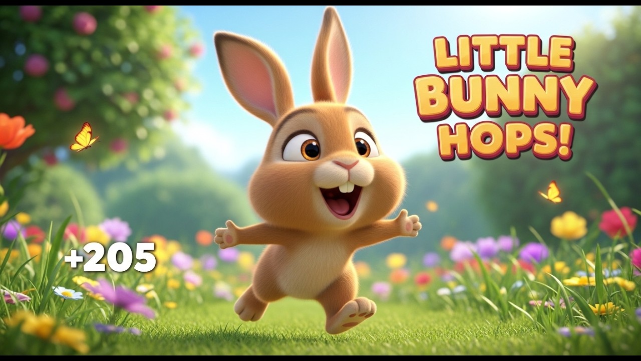 Little Bunny Hops | Fun Kids Nursery Rhyme for Toddlers