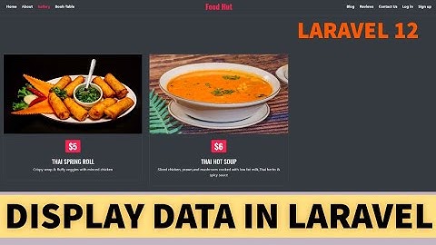 #11 Display Data in Laravel  Laravel Restaurant Management Project Tutorial