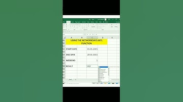 Using the networkdays function | #viral #shorts