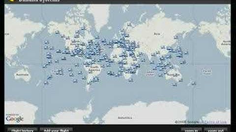 MyFlight: 500 airplanes depart from random airports at once