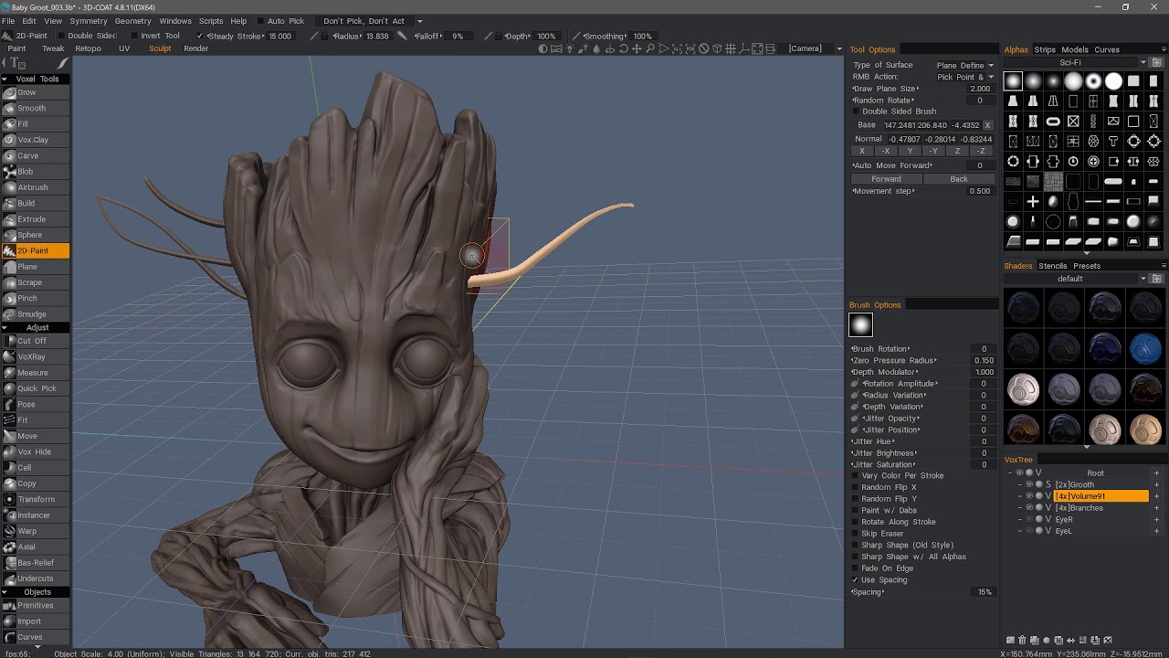 3ds Voxel Brushes: 2D Paint Brush
