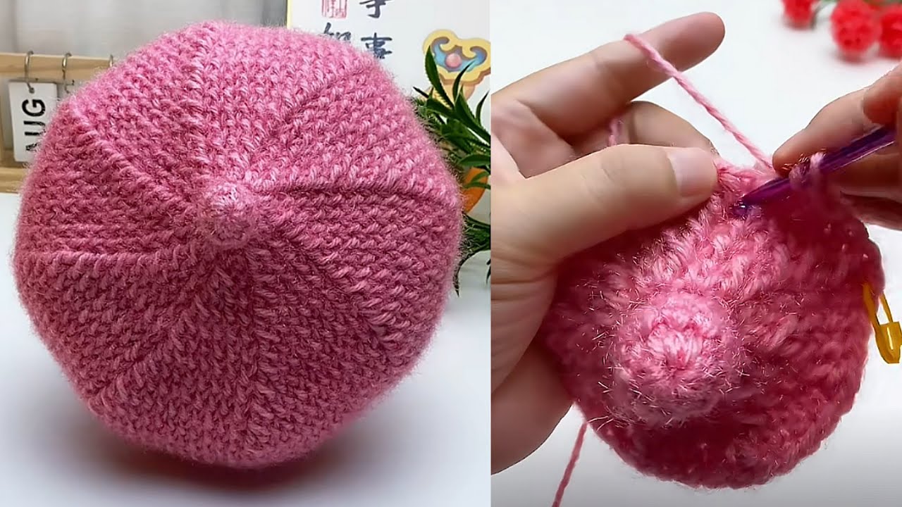 Warm Crochet Beret Hat ❄️ Easy Octagon Beret for Adults & Kids