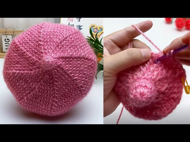 Warm Crochet Beret Hat ❄️ Easy Octagon Beret for Adults & Kids