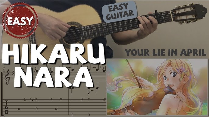 Hikaru Nara-Your Lie in April OP Stave Preview 1-Free Piano Sheet