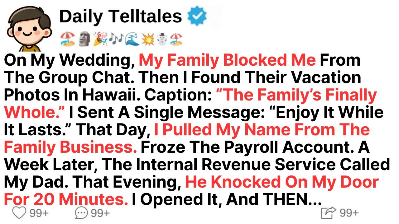 On My Wedding My Family Blocked Me From The Group Chat. Then I Found Their Vacation Photos In Hawaii