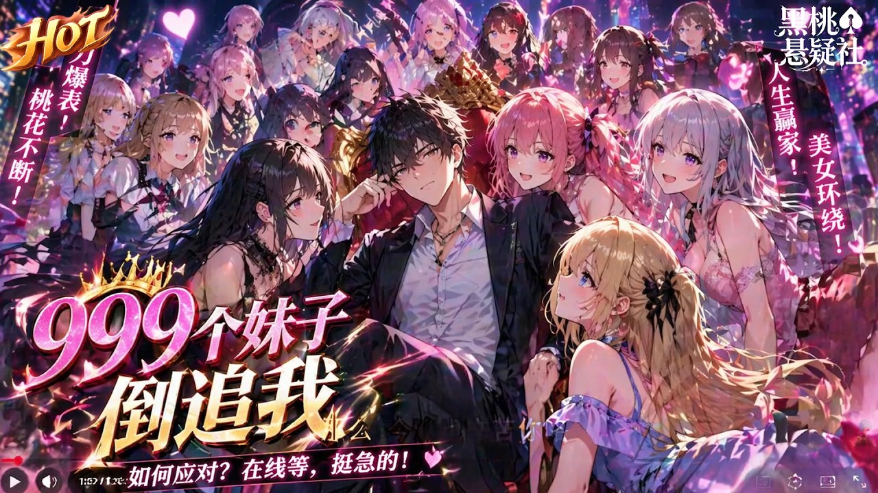 The hottest collection! “999 Girls Chase Me Backwards”: The looks and strength are on top of the sky. Goddesses from all sides compete to chase each other, and peach blossoms continue to blossom, all over the world! #热血 #后宫 #黑桃悬疑社