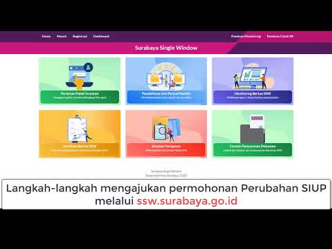 Permohonan Perubahan SIUP Kota Surabaya melalui web portal perizinan ssw.surabaya.go.id