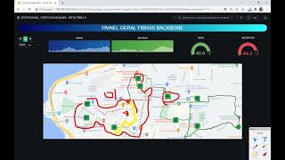 Monitoramento Mapa Backbone Fibra Óptica Grafana Flowcharting Tutorial