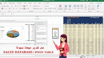 أفضل وأسهل تقرير مبيعات علي الاكسل - sales database - حساب الجمع الشرطي - pivot table