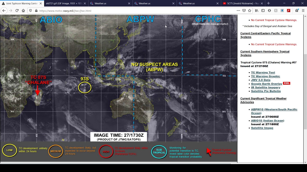 Tropical Update on Tropical Cyclone CHALANE - December 27, 2020.