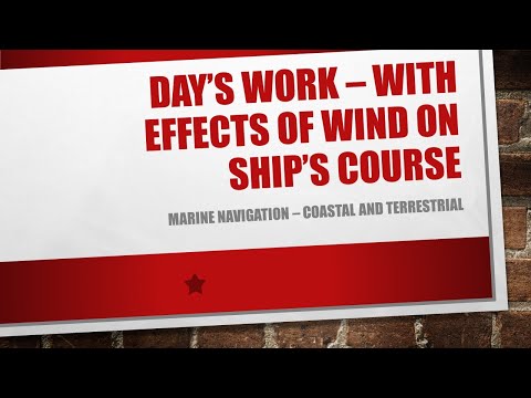 Day's Work - with effect of wind and leeway on ship's course