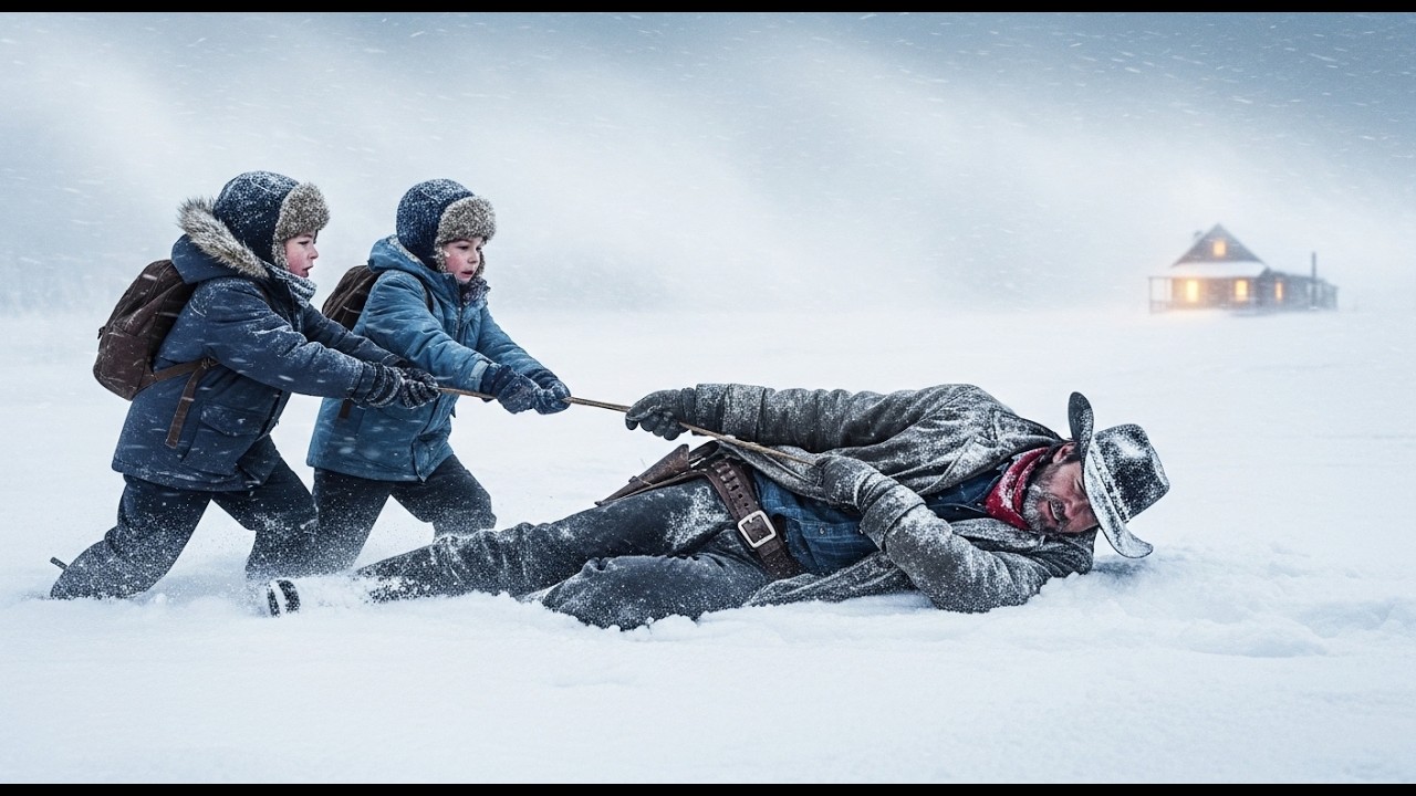 Widow’s Kids Save a Stranded Cowboy in a Deadly Snowstorm – A Father Found by Fate