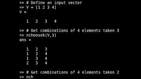 How to Calculate Combinations with MATLAB