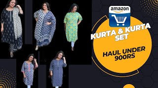 AMAZON SUMMER KURTA SET &amp;KURTA HAUL|SUMMER 2023| UNDER 900|