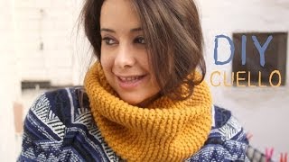 Cómo hacer bufanda o cuello de lana punto bobo - YouTube