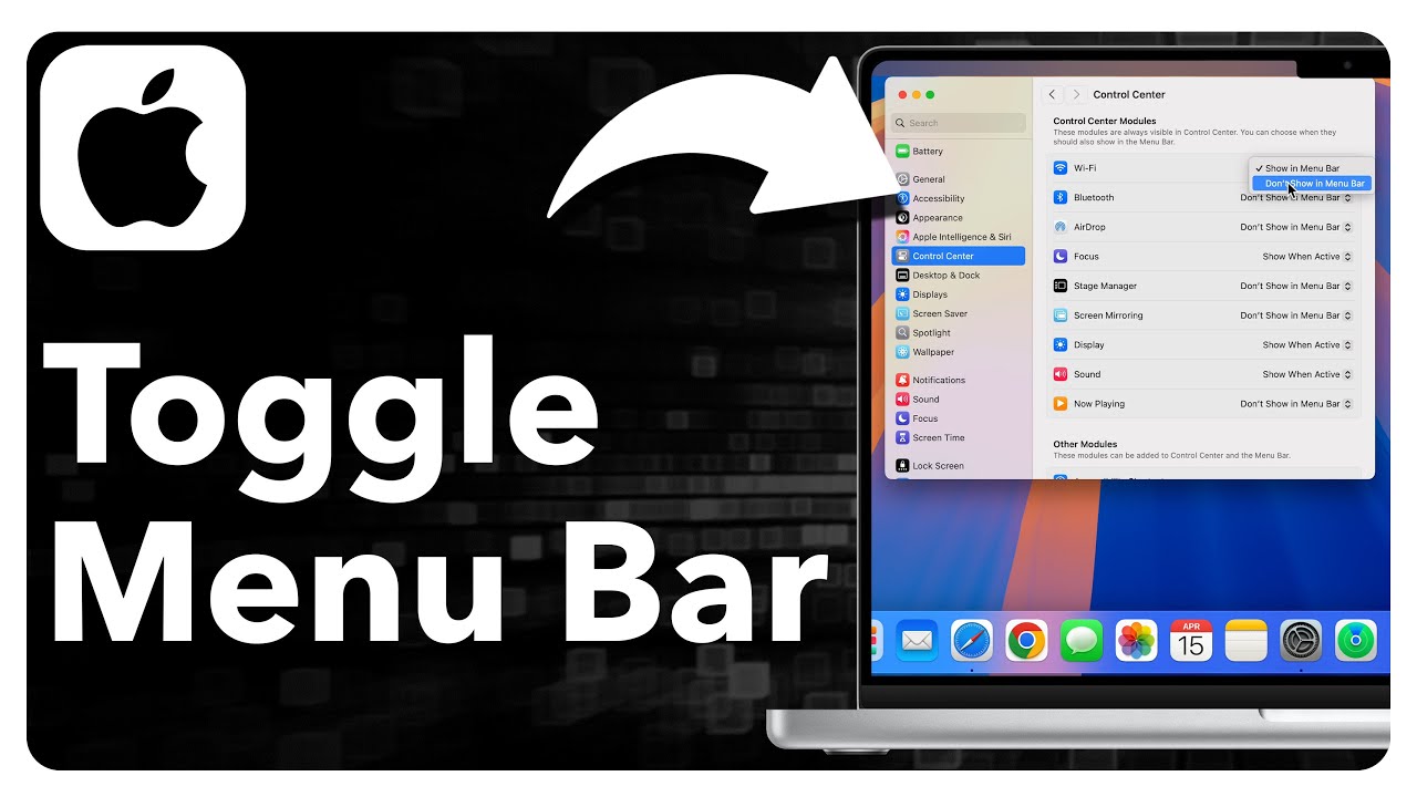 How To Add Or Remove Menu Bar Items On Mac - YouTube
