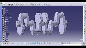 Catia V5 Tutorial | Crankshaft Design | Automobile Design