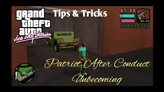 GTA VCS T&T: How to obtain the Patriot from Fort Baxter
If you want to obtain a Patriot, so you can convert it to EP (Explosion Proof), you can obtain it during the mission, Conduct Unbecoming. If this mission is already passed for you, activate a rampage and go obtain the Patriot after. Gang members will replace the Military Personnel at Fort Baxter. GTA VCS T&T: How to obtain the Patriot from Fort Baxter