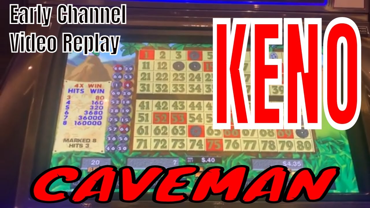 RETRO CAVEMAN KENO Arizona Casino KENO Action EARLY Channel Video