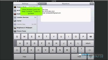 Setting up your email signature on your iPad