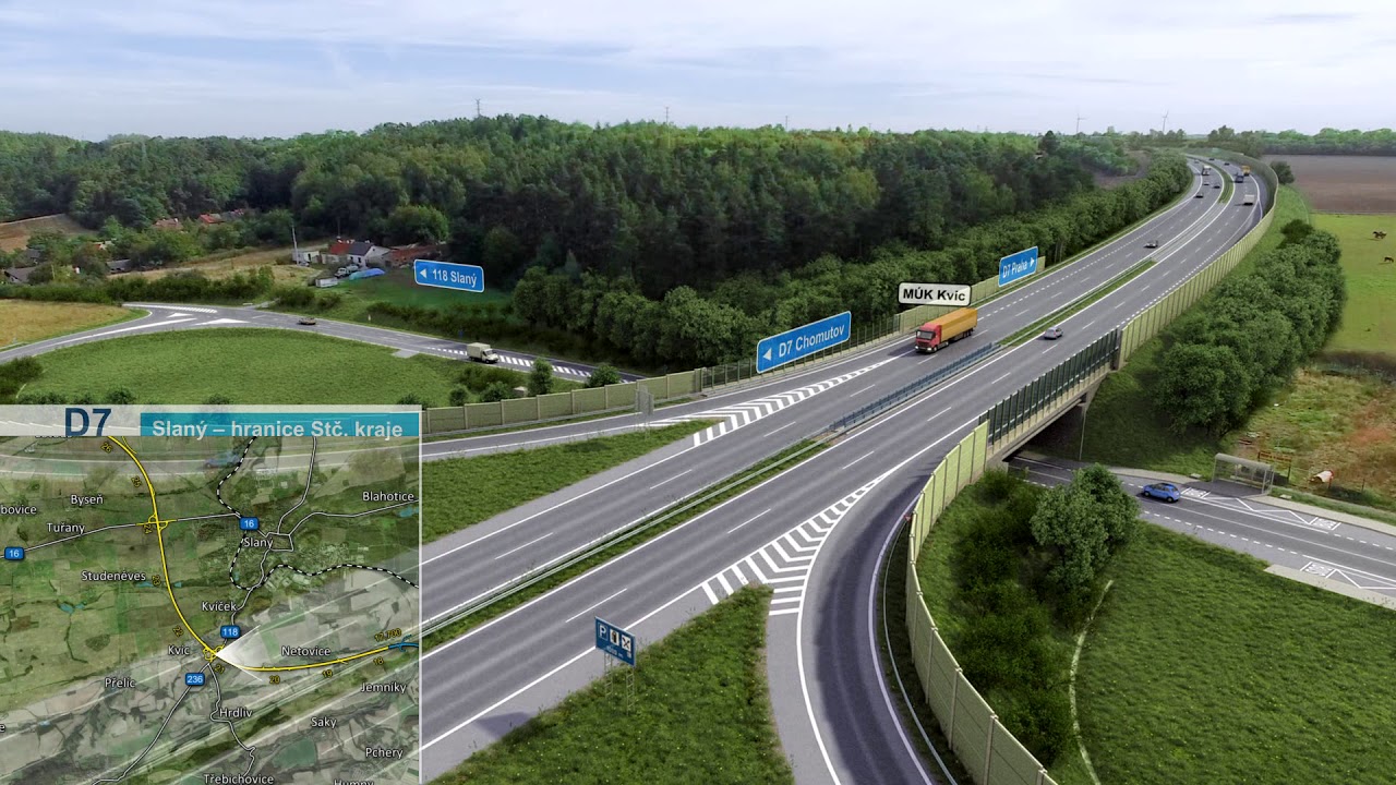 ŘSD ČR - Dálnice D7 Slaný - hranice Středočeského kraje, zkapacitnění silnice