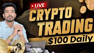 Live Trading in crypto - Delta Exchange || Trading Techstreet ||