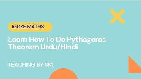 MATH | Learn How To Solve Pythagoras Theorem | Urdu/Hindi