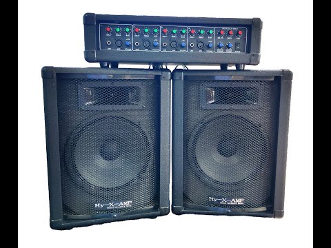 Mixer amplificat Hy-X-Amp FL-400 + 2 boxe pasive 200W+200W