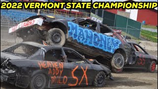2022 : Vermont State Championship Demolition Derby : 5-7-22 #demolitionderby #justslingintv #vermont