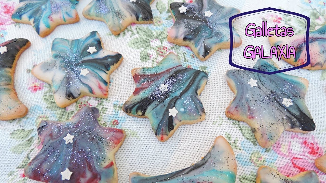 Galletas decoradas estilo galaxia