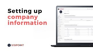 Setting up Company Information | VisiPoint