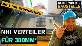 Großer Verteilerbau: NH1-Verteiler für Baustrom direkt am Trafo