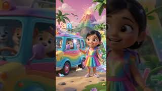 🚐 Letter V Phonics🌋 | V for Van & Volcano | Learn ABC #nurseryrhymes #kidssongs #phonics #trending
