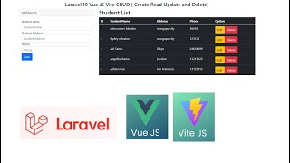 Laravel 10 Vue JS Vite CRUD ( Create Read Update and Delete)