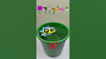 RAAD EENS HOEVEEL MASKERS ER ZULLEN DRIJVEN? #experiment #bevredigend #waterexperiment