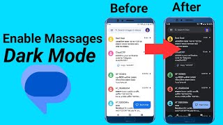 Turn On Massage App Dark Mode | How To Enable Dark Theme In Google Massage App | screenshot 2