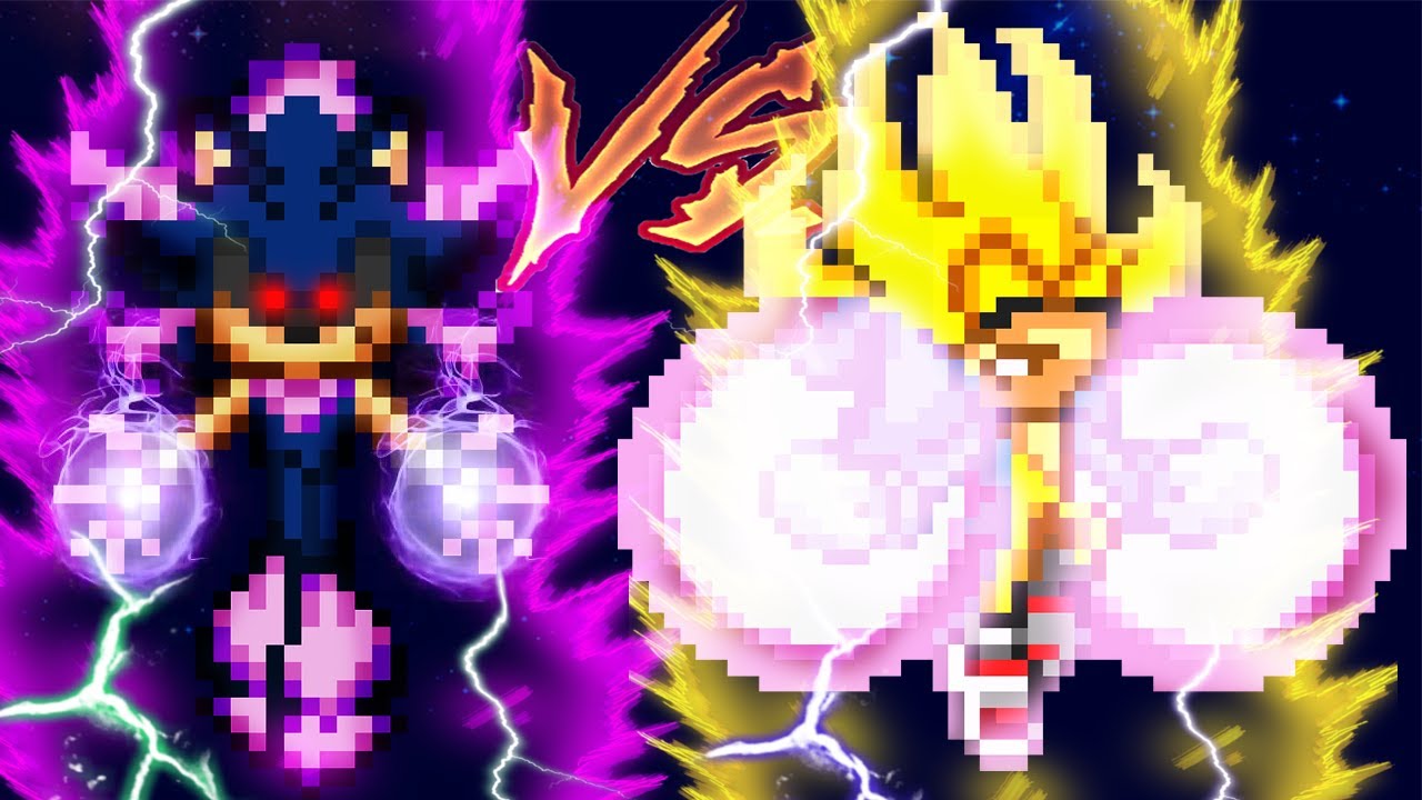 Darkspine Chaos Shadic vs Sonic.Exe Xenophase (Sprite Animation